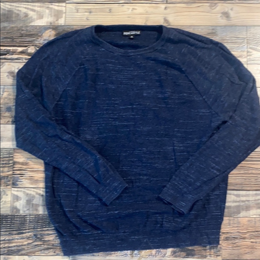 Mens J.Crew Mercantile Navy Blue Sweater size XL